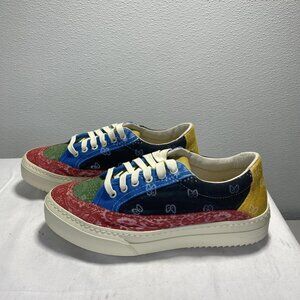 Rhude Bandana Print Low-Top Canvas Sneakers Men’s 8 Multi